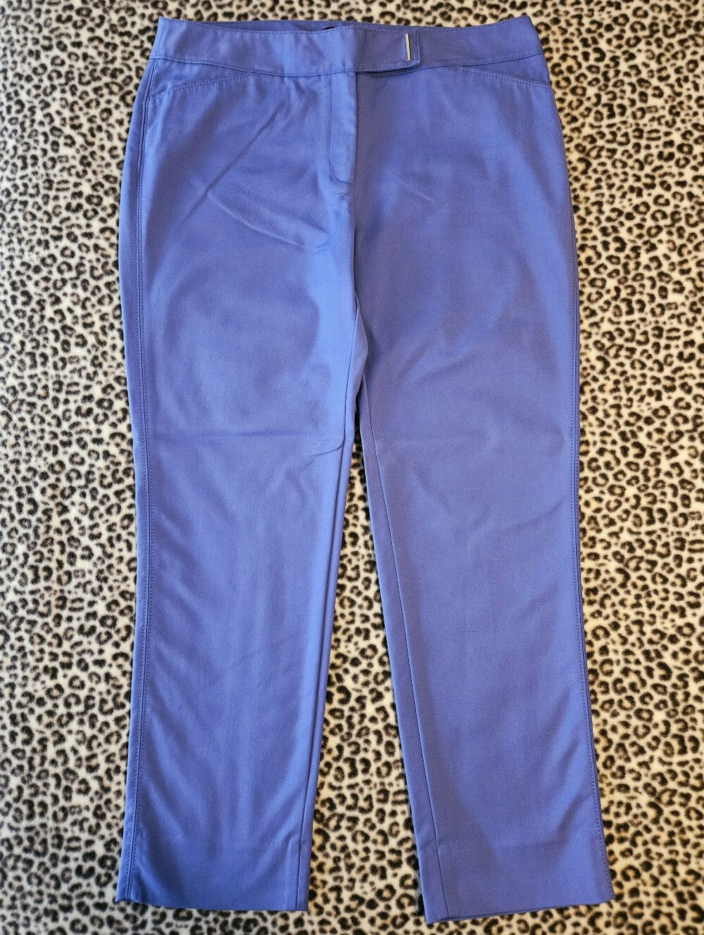 White House Black Market Perfect Form Slim Ankle Dark Periwinkle Blue Pants, 10R